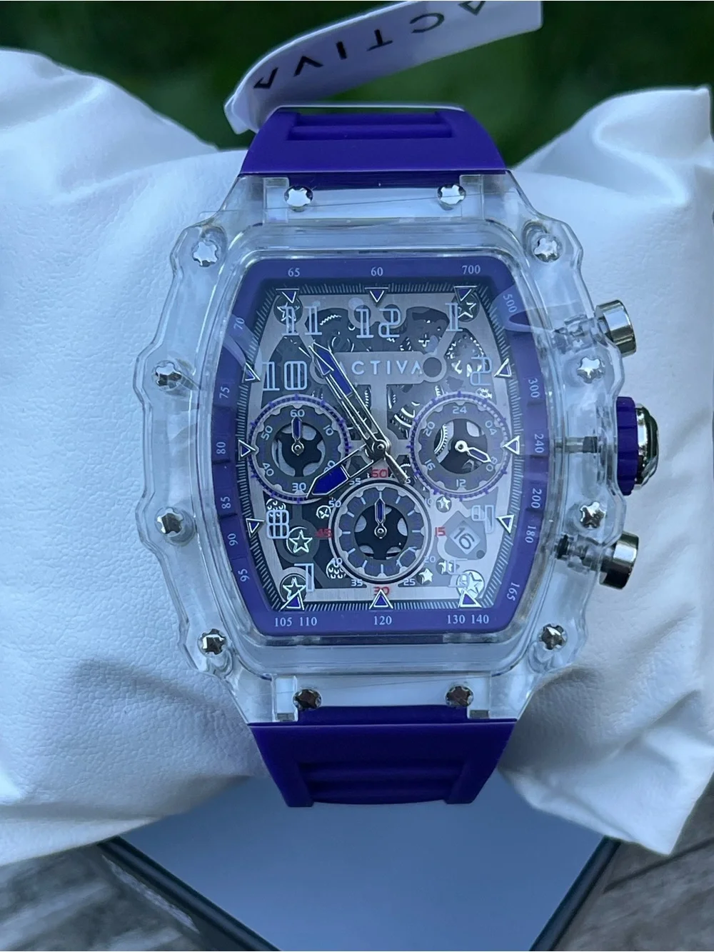 Activa X Invicta Men's Watch w/ Skeleton Dial - 44.3mm, Purple (ACW2305-010) new